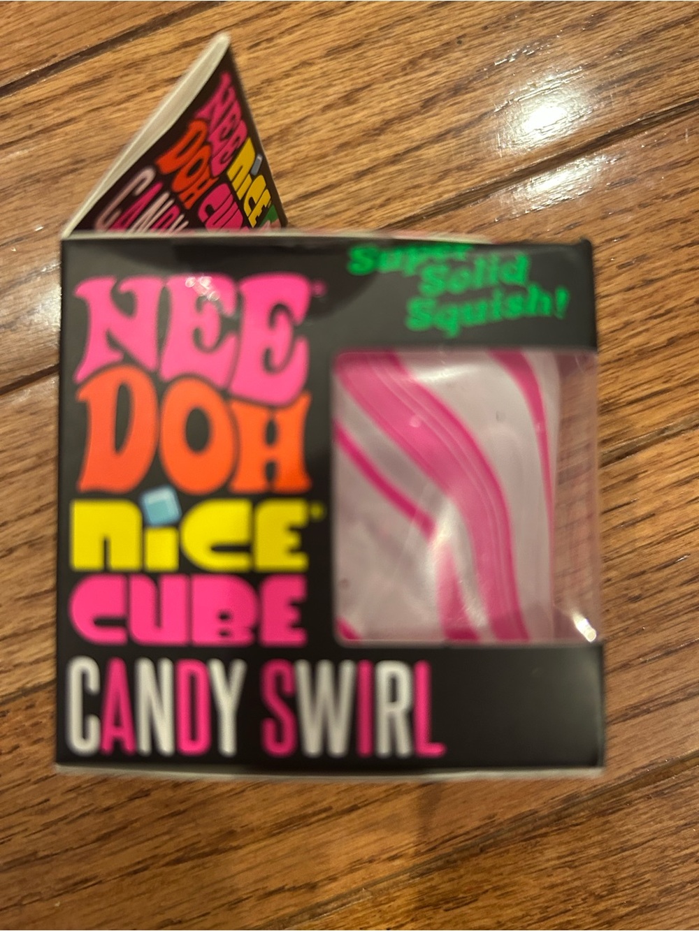 NeeDoh Candy Swirl Stress Toy - Pink & White - Picture 3 of 4
